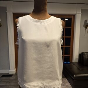 Thread & Supply Cream Ruffled Tank Top